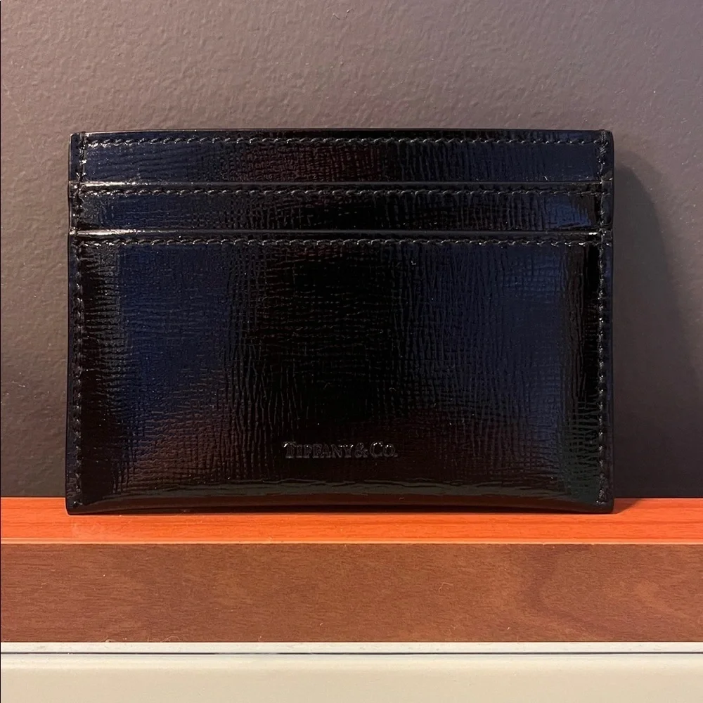 Tiffany & Co. Card Holder Wallet - Black Patent leather